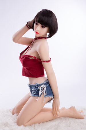 156cm/61.42 in TPE E Cup Mini Sex Doll Cowgirl With Short Hair
