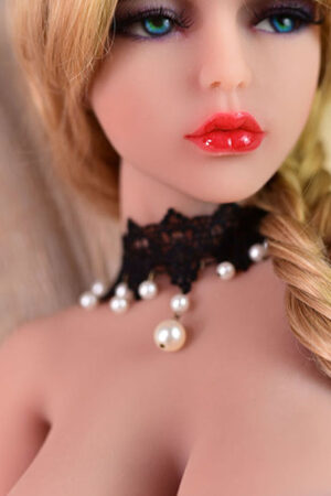 105cm/3.44 ft TPE H Cup Mini Sex Doll Tanned Blue Eyes Barbie